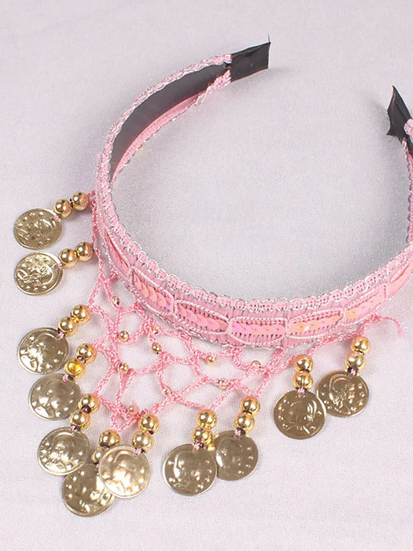 Belly Dance Dance Accessories Pure Color Splicing Women's Training Performance Sequined Polyester - Image 9