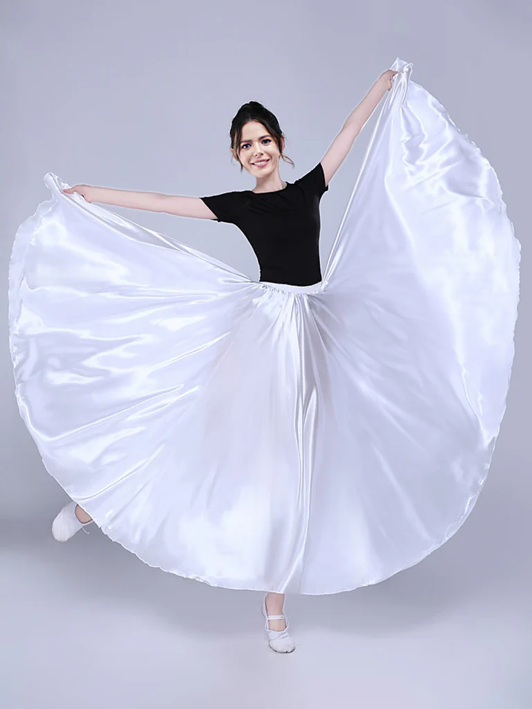 Belly Dance Latin Dance Ballroom Dance Skirts Pure Color Women's Performance - Image 10