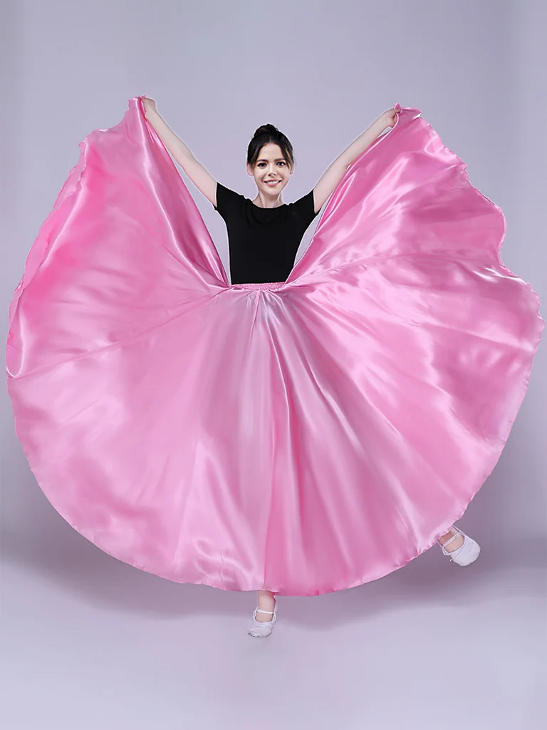 Belly Dance Latin Dance Ballroom Dance Skirts Pure Color Women's Performance - Image 11