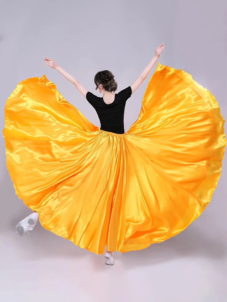 Belly Dance Latin Dance Ballroom Dance Skirts Pure Color Women's Performance - Image 2