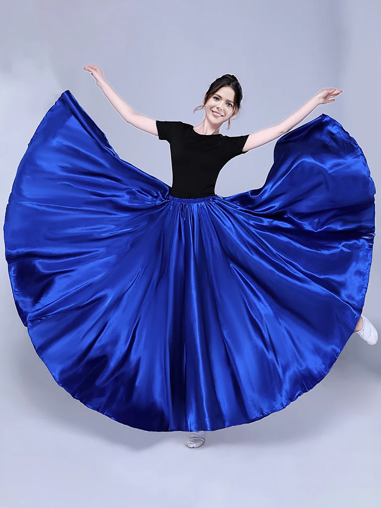 Belly Dance Latin Dance Ballroom Dance Skirts Pure Color Women's Performance - Image 4