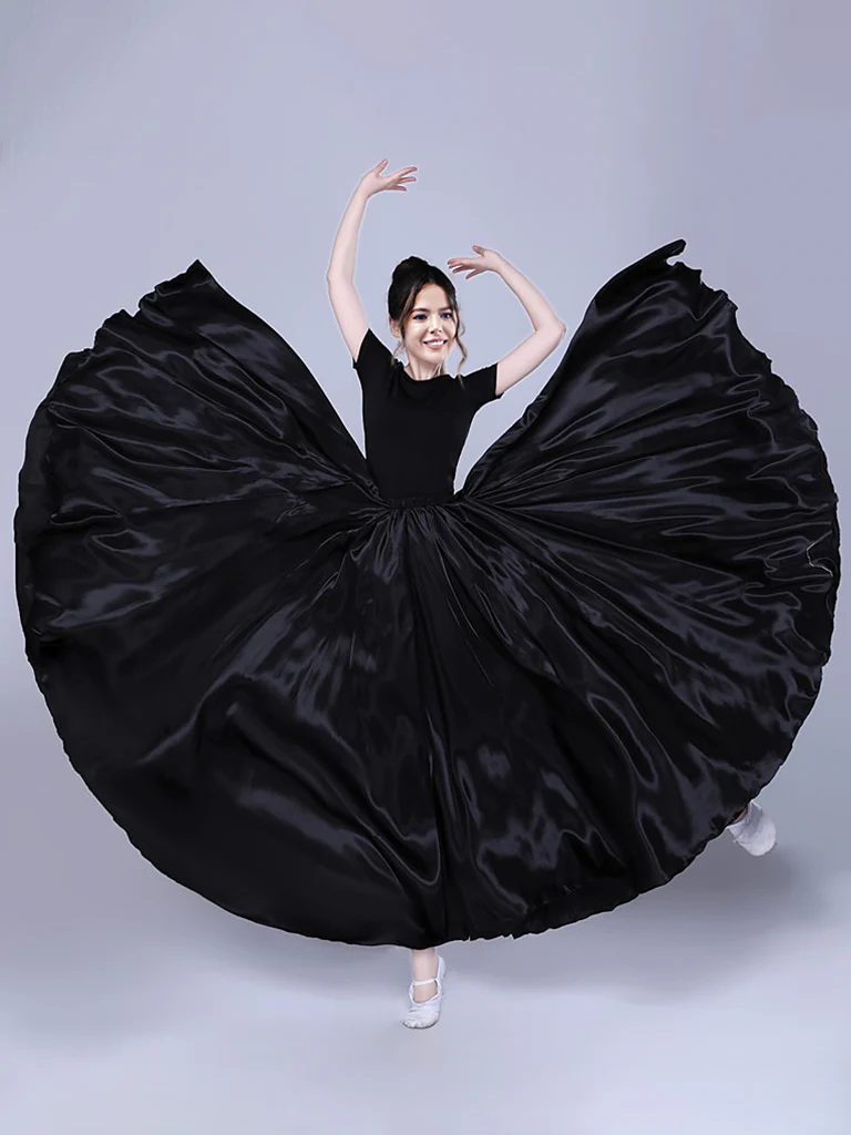 Belly Dance Latin Dance Ballroom Dance Skirts Pure Color Women's Performance - Image 6