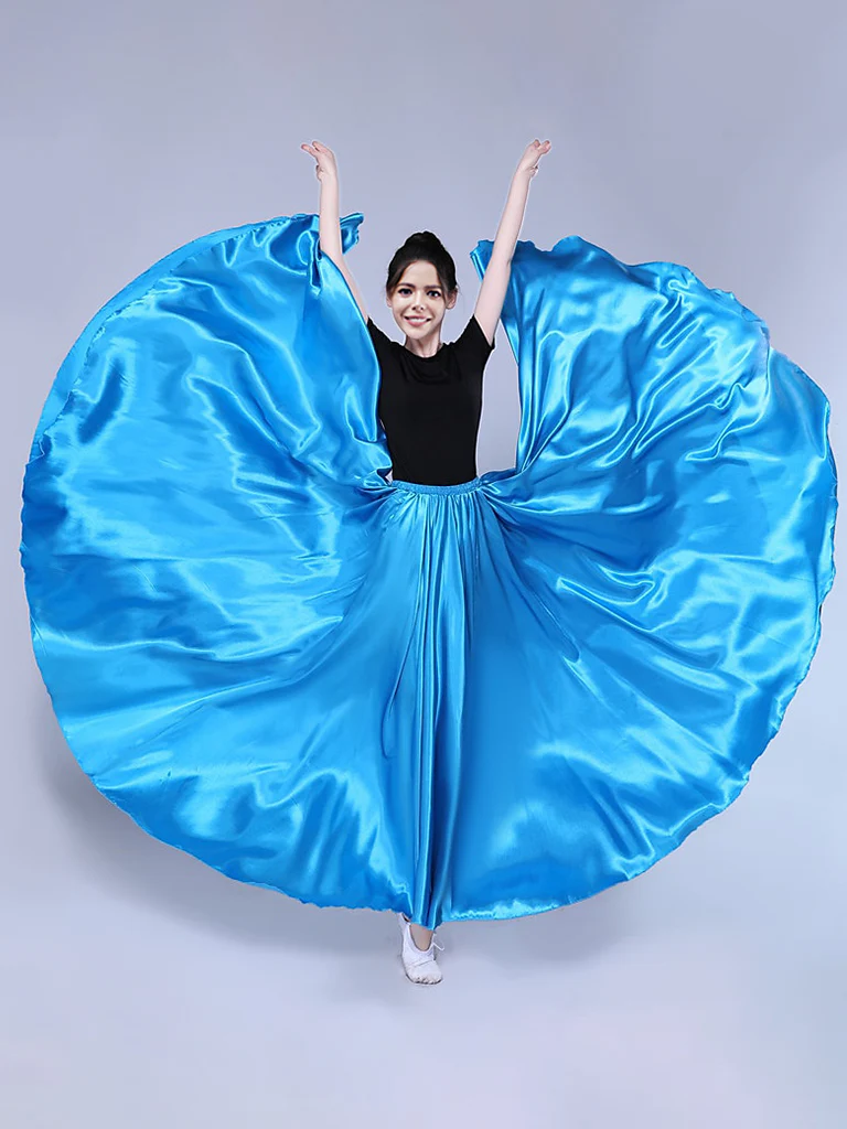 Belly Dance Latin Dance Ballroom Dance Skirts Pure Color Women's Performance - Image 8