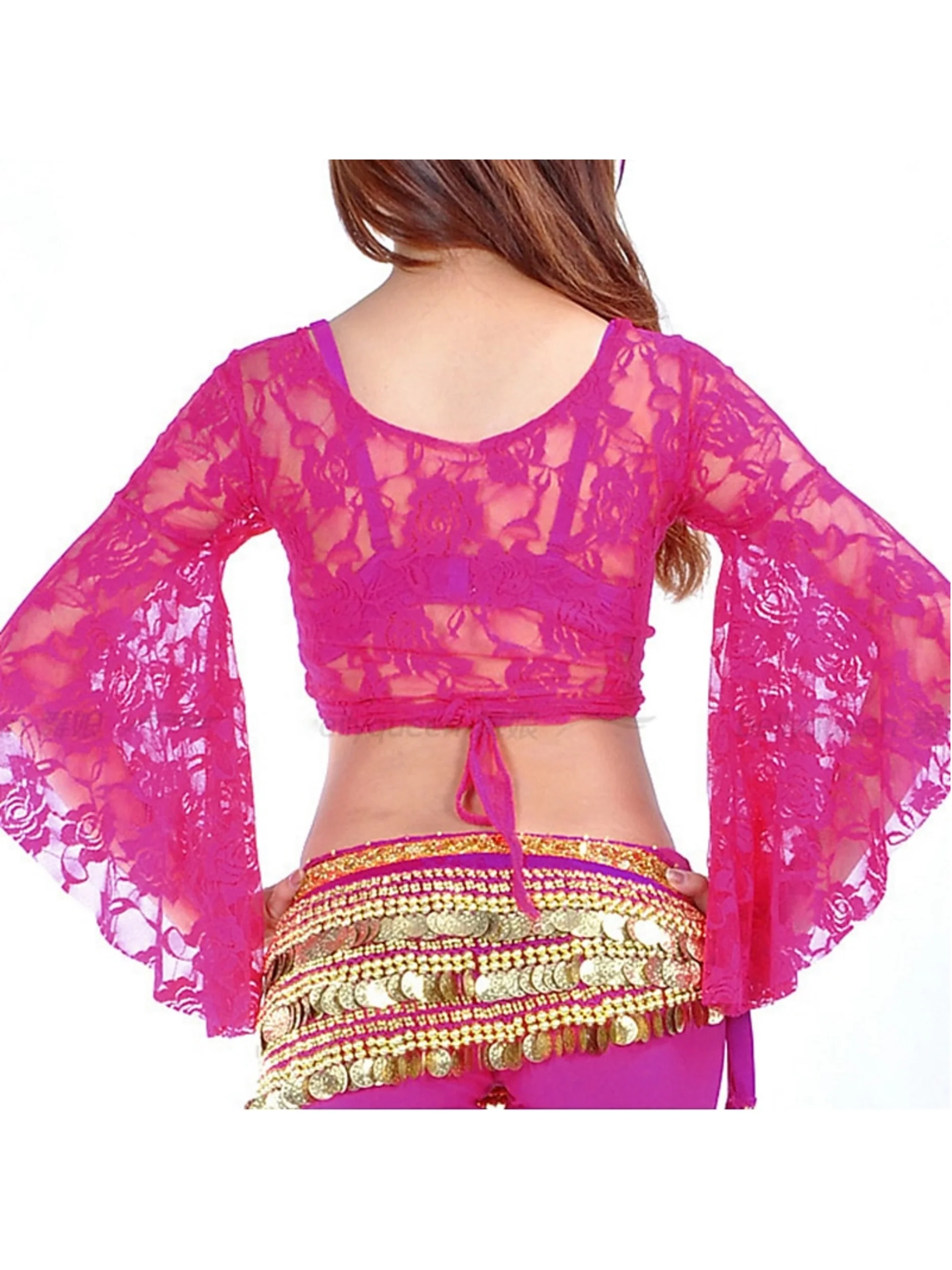 Belly Dance Long Sleeve Top Lace Women's Training Performance - Image 17