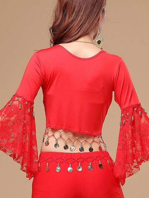 Belly Dance Long Sleeve Top Women's Performance - Image 2