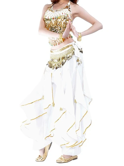Belly Dance Sleeveless Top Coin Beading Sequin Women's Performance With Beading & Sequin & Coin - Image 11