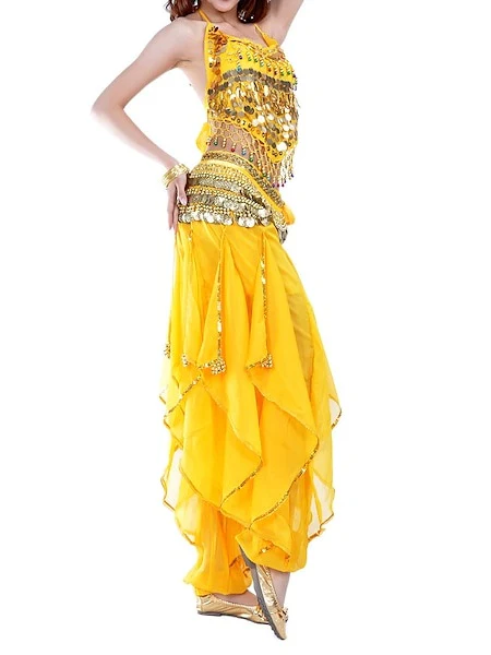 Belly Dance Sleeveless Top Coin Beading Sequin Women's Performance With Beading & Sequin & Coin - Image 12