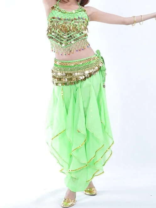 Belly Dance Sleeveless Top Coin Beading Sequin Women's Performance With Beading & Sequin & Coin - Image 5