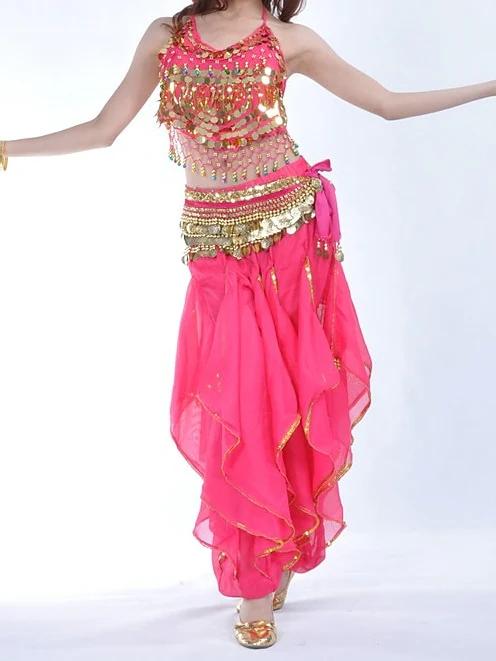 Belly Dance Sleeveless Top Coin Beading Sequin Women's Performance With Beading & Sequin & Coin - Image 9