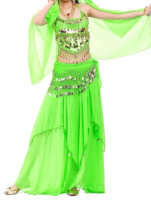 Belly Dance Top Coin Beading Sequin Women's Performance - Image 3