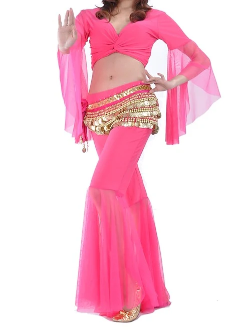 Belly Dance Women's Training 3/4 Length Sleeve Dropped Crystal Cotton - Image 4
