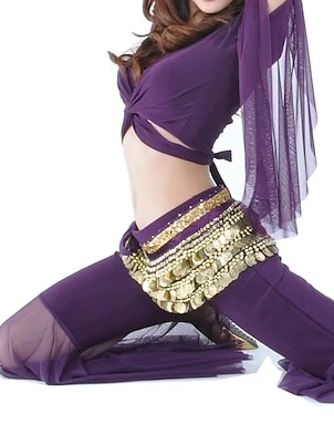 Belly Dance Women's Training 3/4 Length Sleeve Dropped Crystal Cotton - Image 7