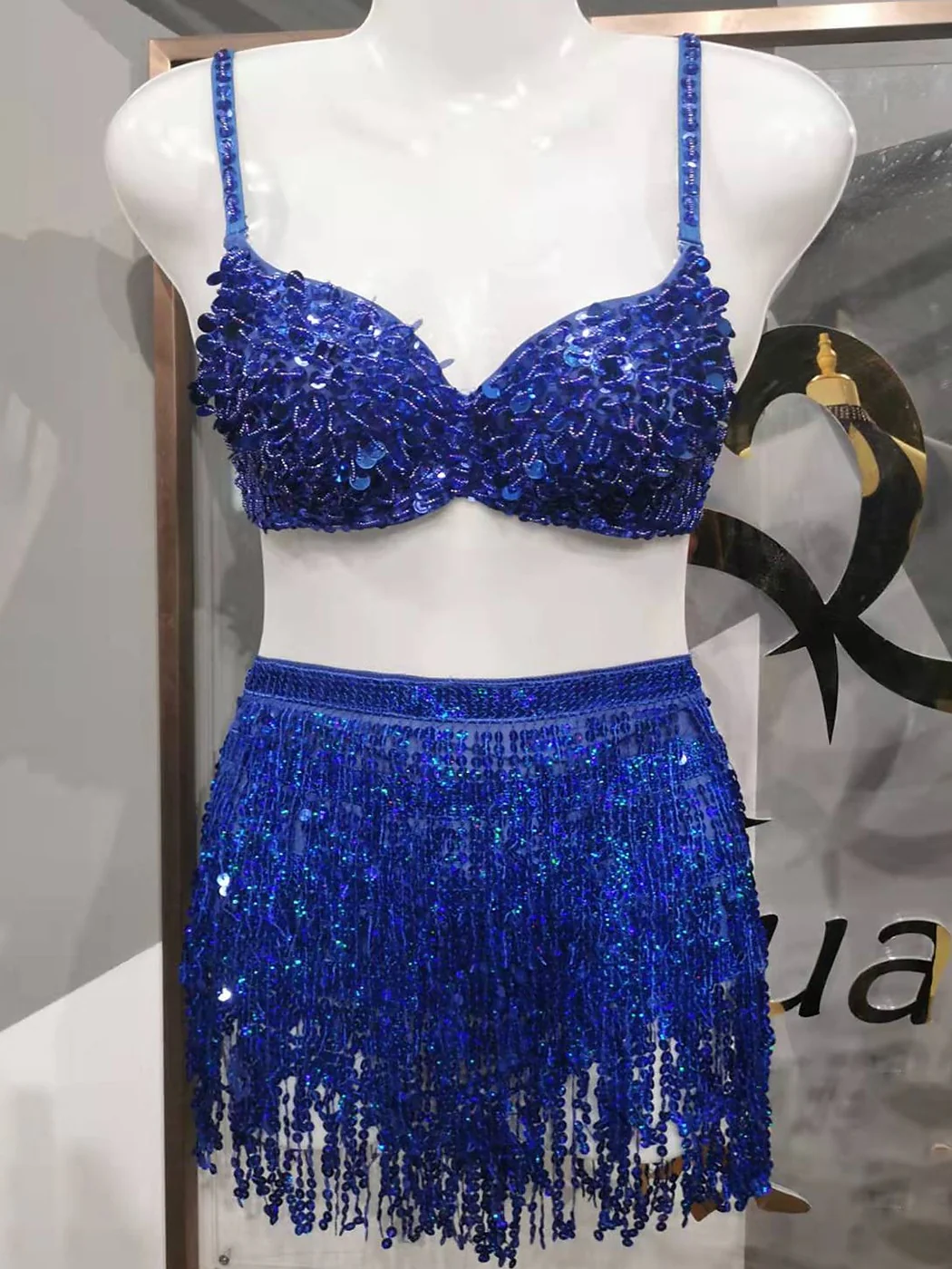 Belly Exotic Sleeveless Dancewear Skirts Tassel Solid Splicing Women's  Training Performance - Image 5