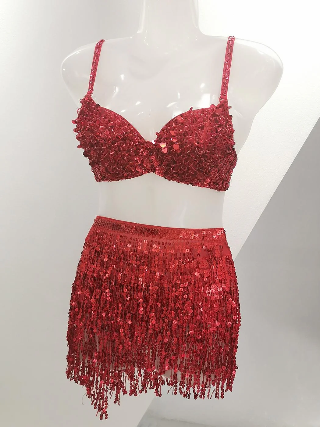 Belly Exotic Sleeveless Dancewear Skirts Tassel Solid Splicing Women's  Training Performance - Image 7