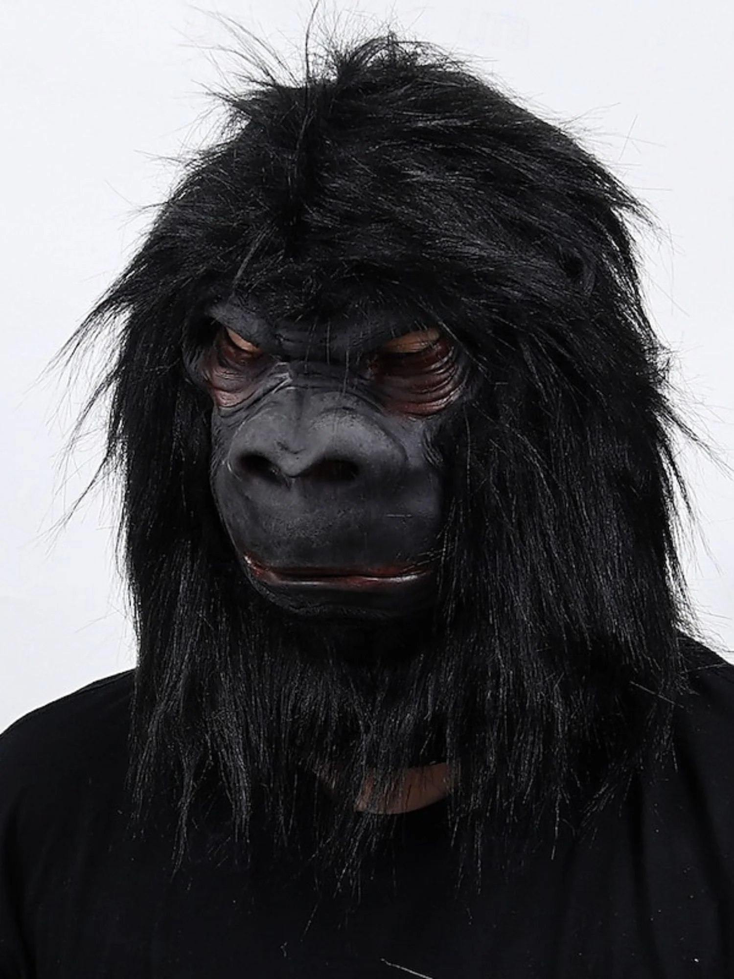 Black Ferocious Gorilla Full-Head Mask Scary Halloween Performance Costume - Image 2