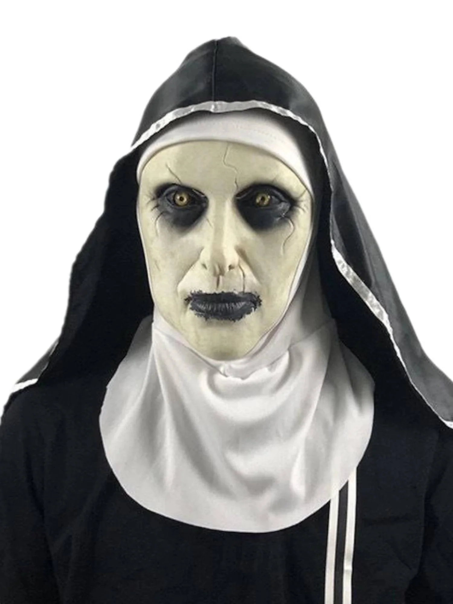Black Horror Scary Nun Devil Mask Adult Halloween Performance Masquerade Props - Image 4