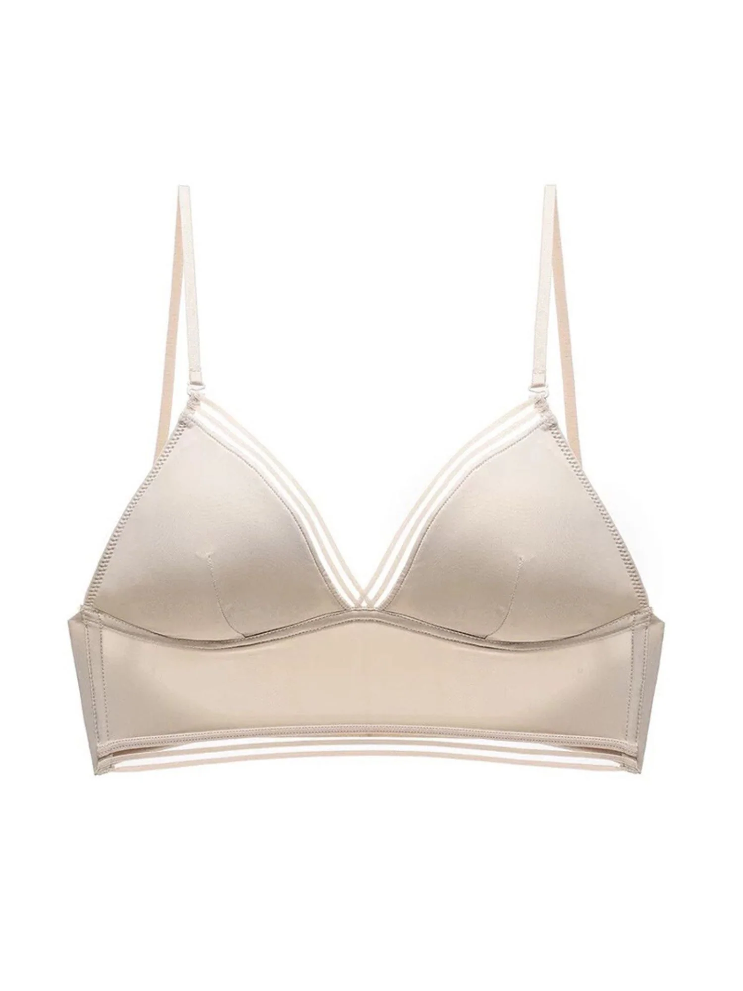 Black Sexy Slim Strap Backless Bra - Image 2