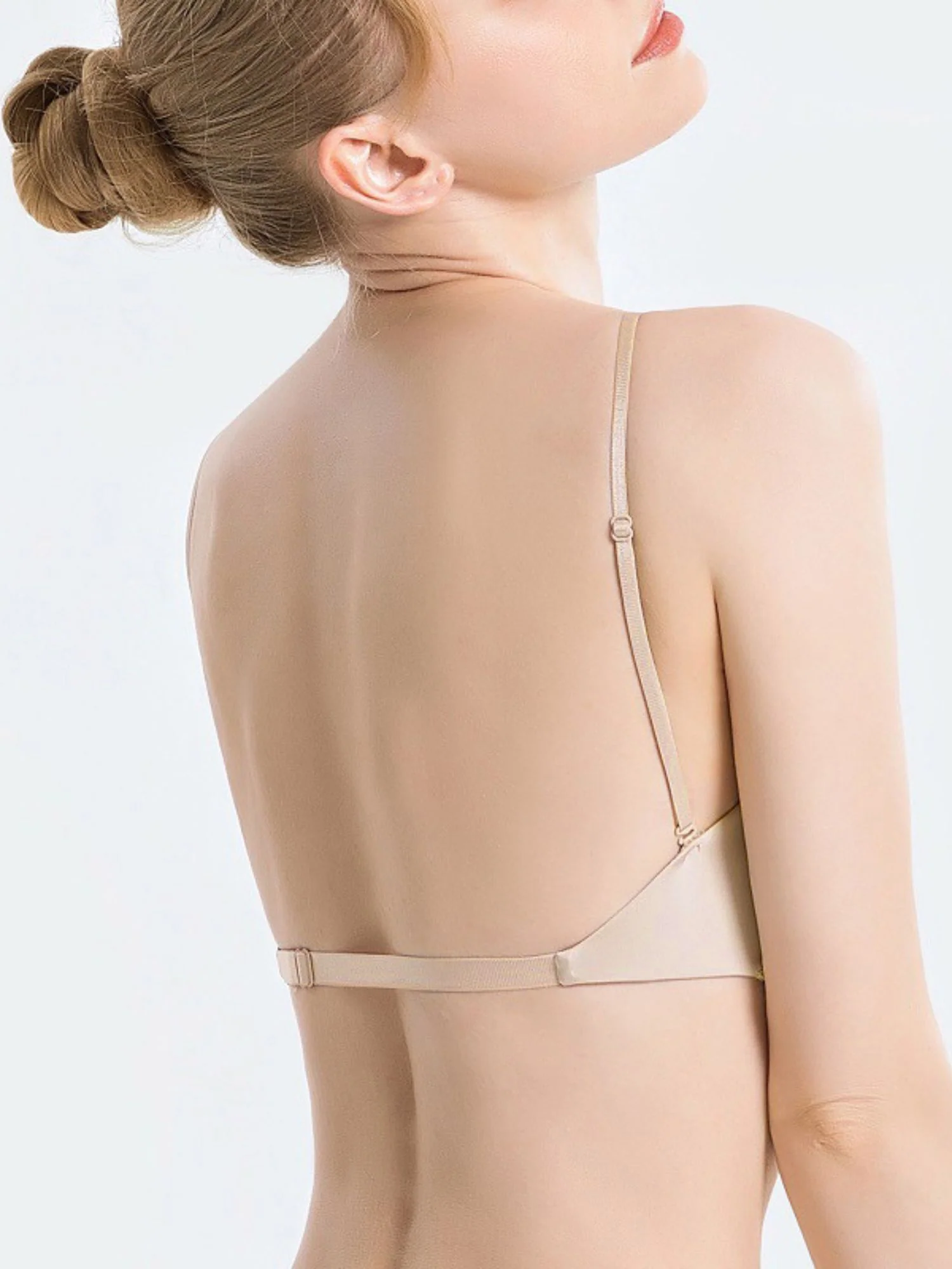 Black Sexy Slim Strap Backless Bra - Image 6
