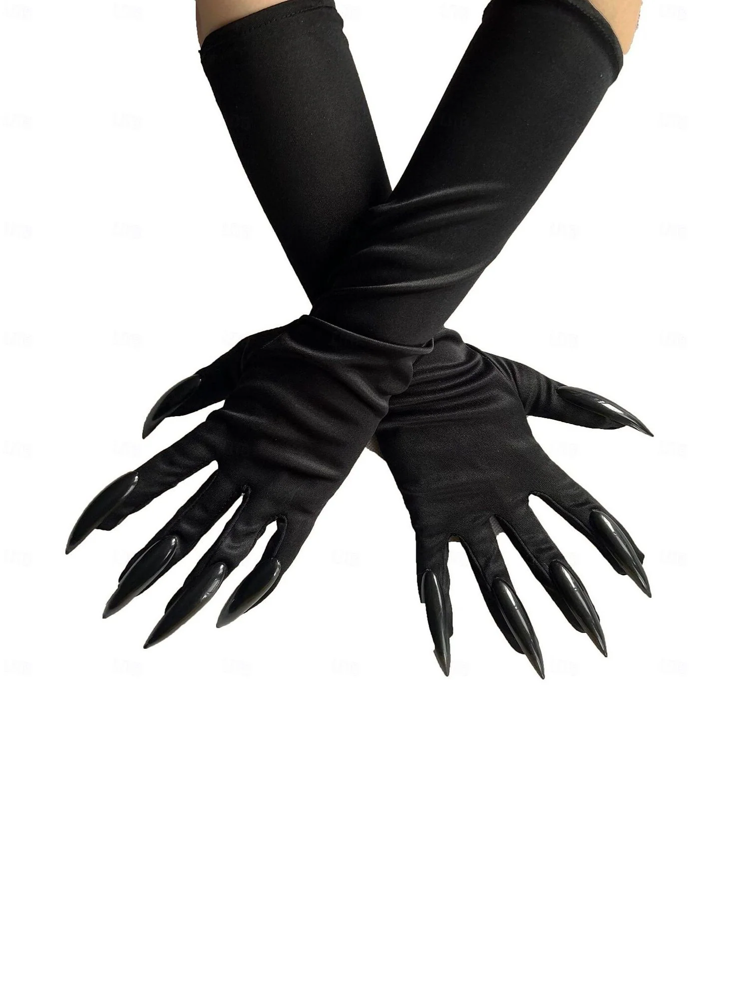 Black Witch Slim Elegant Gloves for Halloween Masquerade Party Costume Props - Image 3