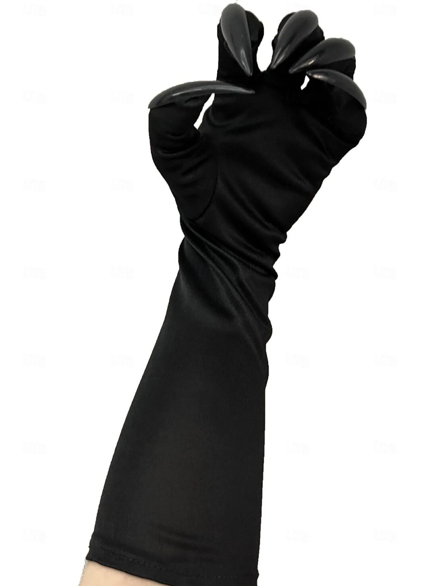 Black Witch Slim Elegant Gloves for Halloween Masquerade Party Costume Props - Image 4