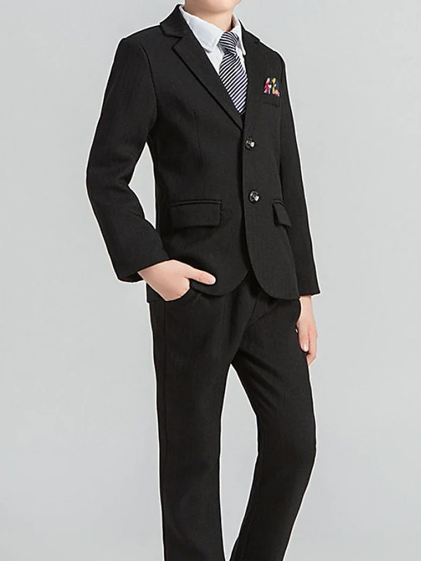 Boys Blazer Vest Pants With Tie Clothing Set Long Sleeve Outfit Set 3-12 Years Boy's Wedding Suit Sets - Image 4