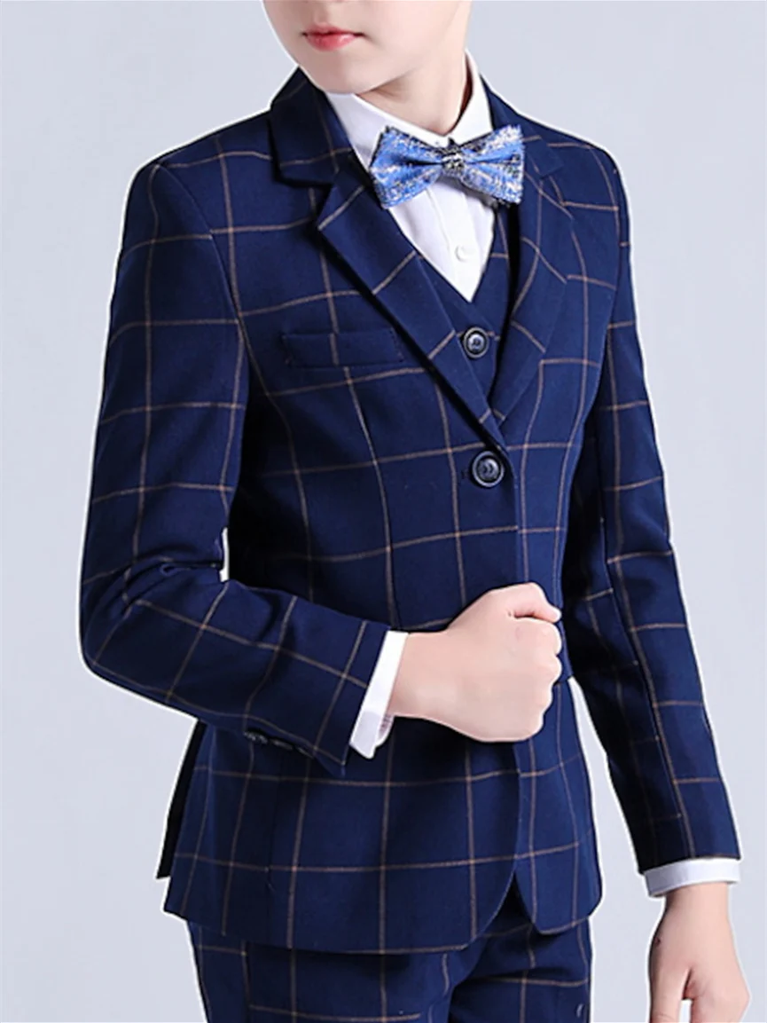 Boys Suit & Blazer Clothing Set 3 Pieces Long Sleeve Wedding Suit Sets - Image 6