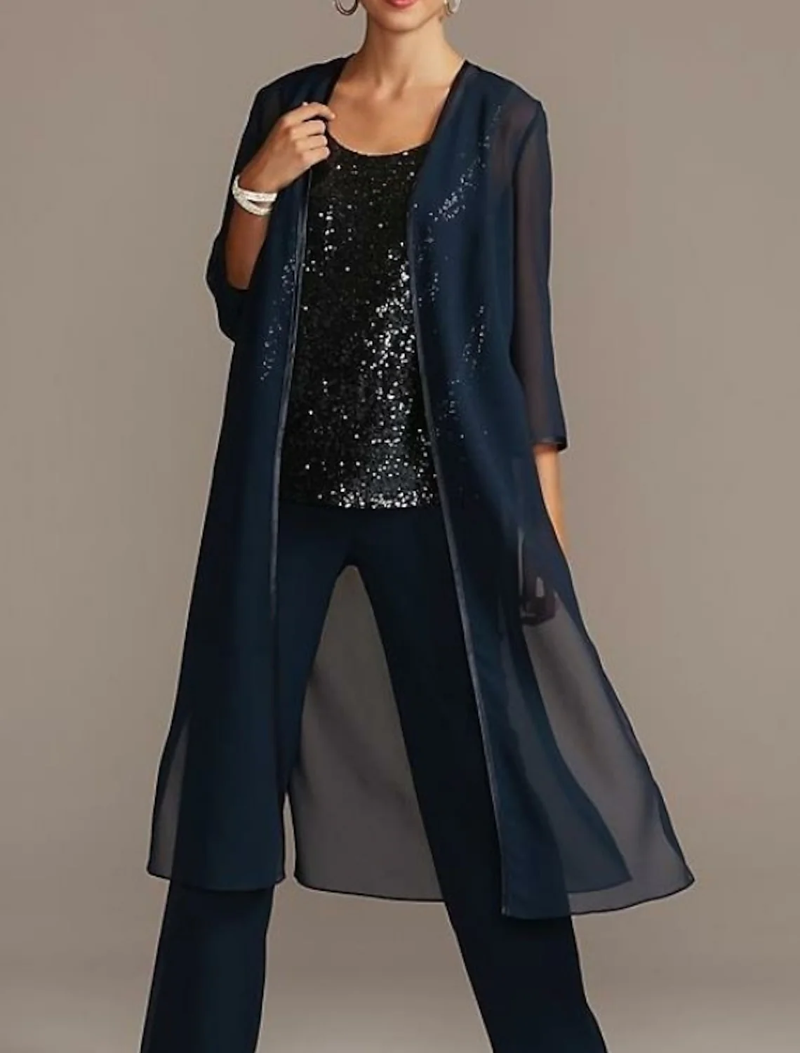 Chiffon 3/4 Sleeve Simple Pure Color Wraps