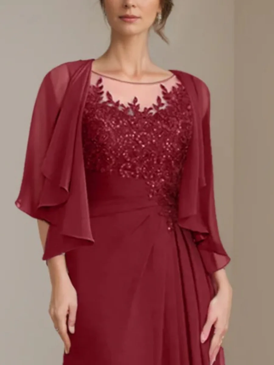 Chiffon Half Sleeves Pure Color Jacket Wraps