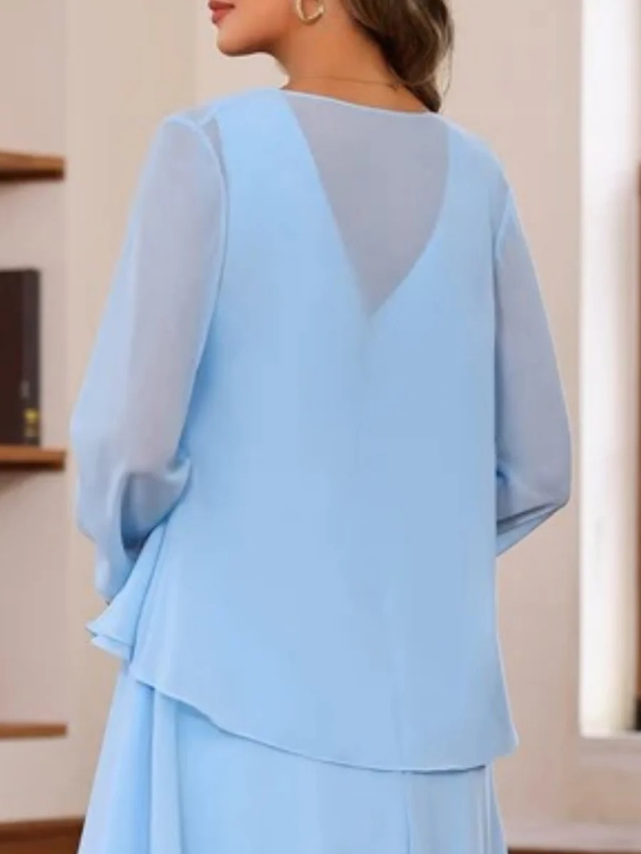 Chiffon Long Sleeves Jacket Pure Color Wraps - Image 2