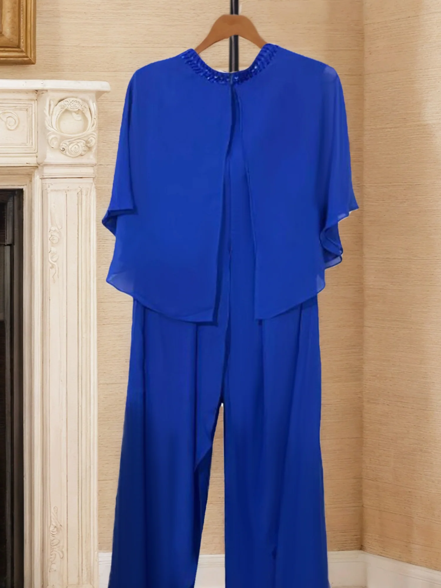 Chiffon Scoop Mother of the Bride Pantsuits - Image 3