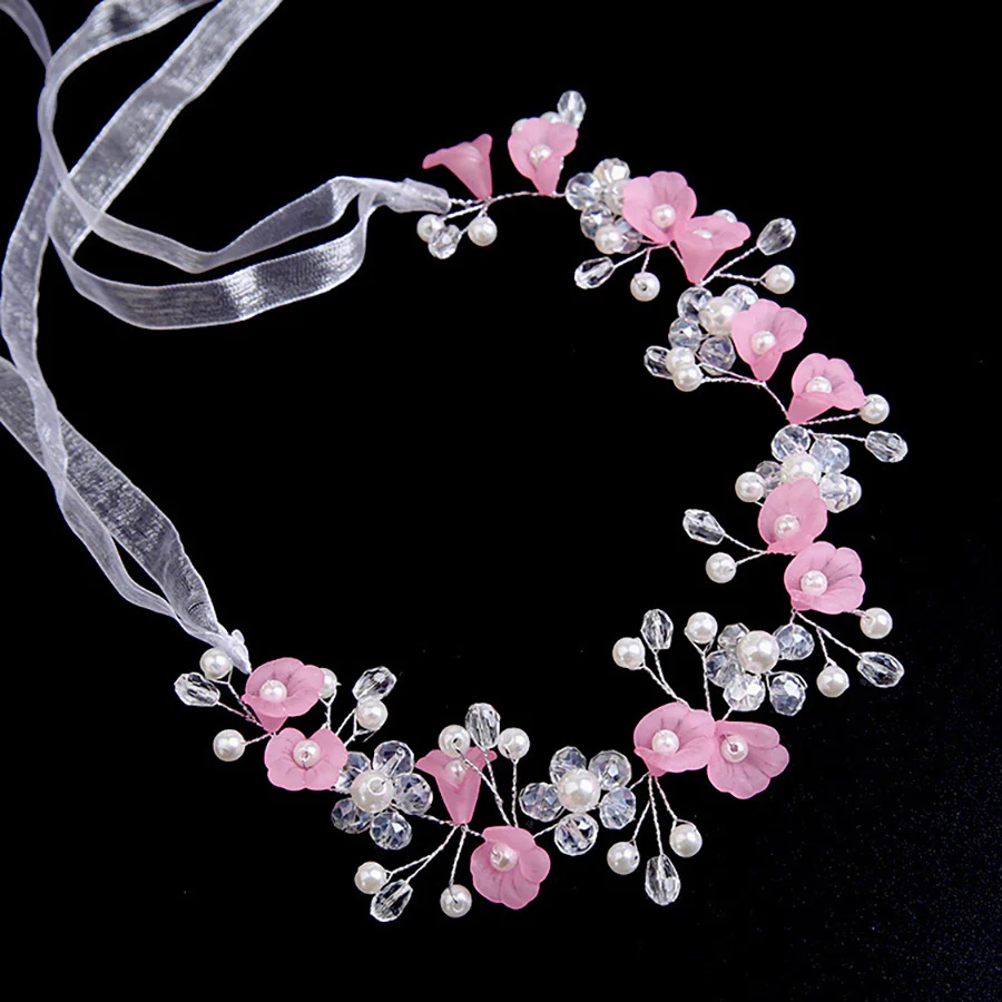 Children's Delicated Crystal Flower Headband Accessories - Image 7