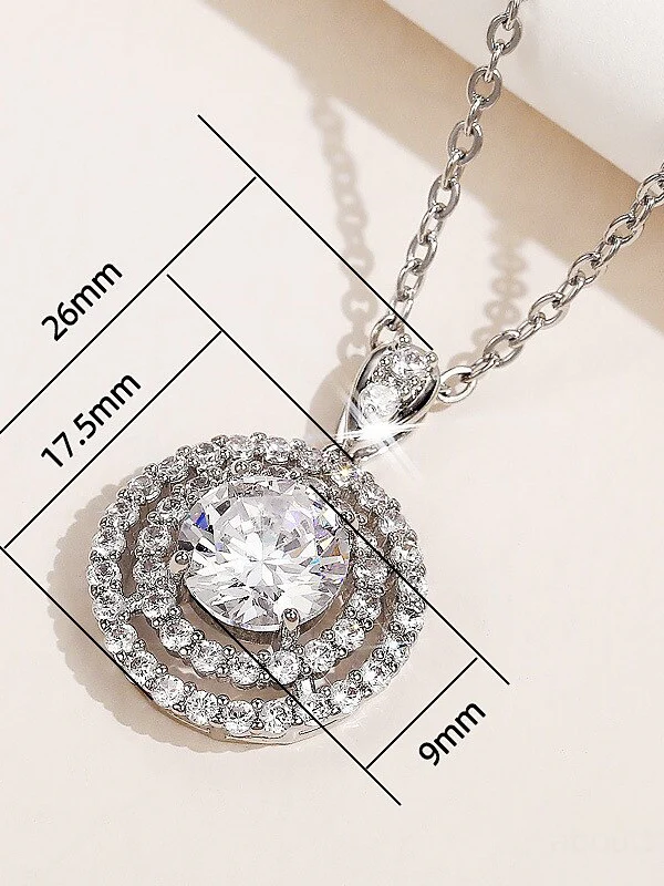 Choker Necklace Rhinestone Copper Fashion Geometrical Round Wedding Valentine's Day Daily Necklace Wedding Jewelry - Image 2