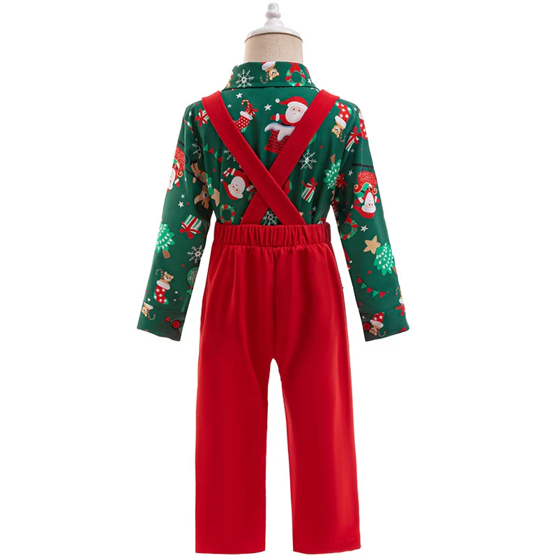 Christmas Two Piece Performance Costume Bow Tie Set - Image 2