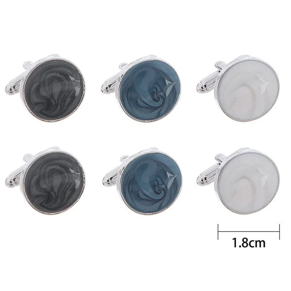 Classic Men's Modern Alloy Cufflinks - Image 5