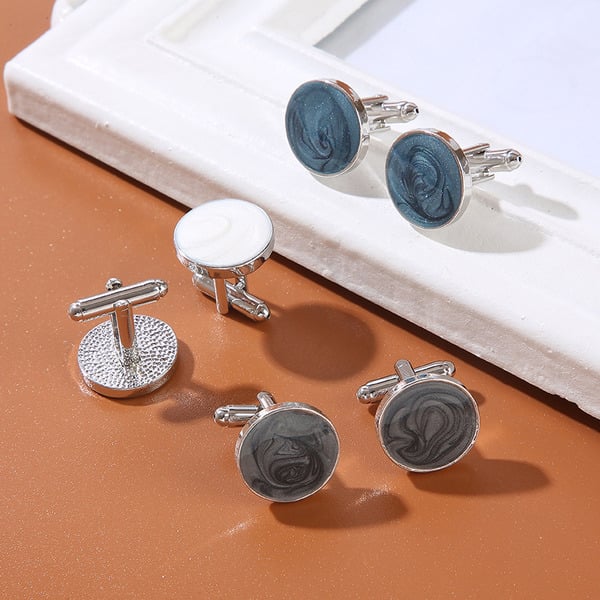 Classic Men's Modern Alloy Cufflinks - Image 6