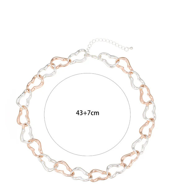 Cool Punk Irregular Circle Alloy Collarbone Necklace - Image 4