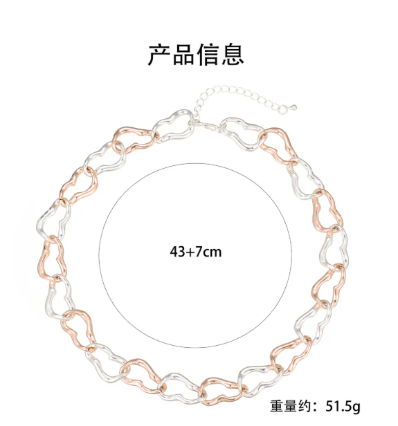 Cool Punk Irregular Circle Alloy Collarbone Necklace - Image 7