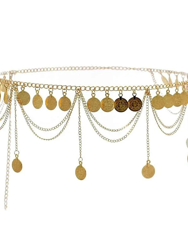 Dance Accessories Belt Metal Chain Gold Coin Silver Coin Women's Performance Training High Alloy - Image 5