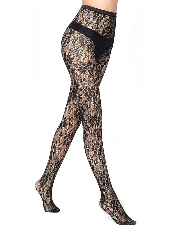 Dance Accessories Socks Printing Hollow-out Pure Color Women's Party Polyester - Image 3