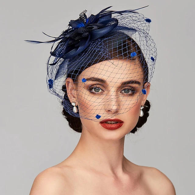 Elegant Fascinators Hats with Clip Headband Feather Floral Flower Headwear - Image 3