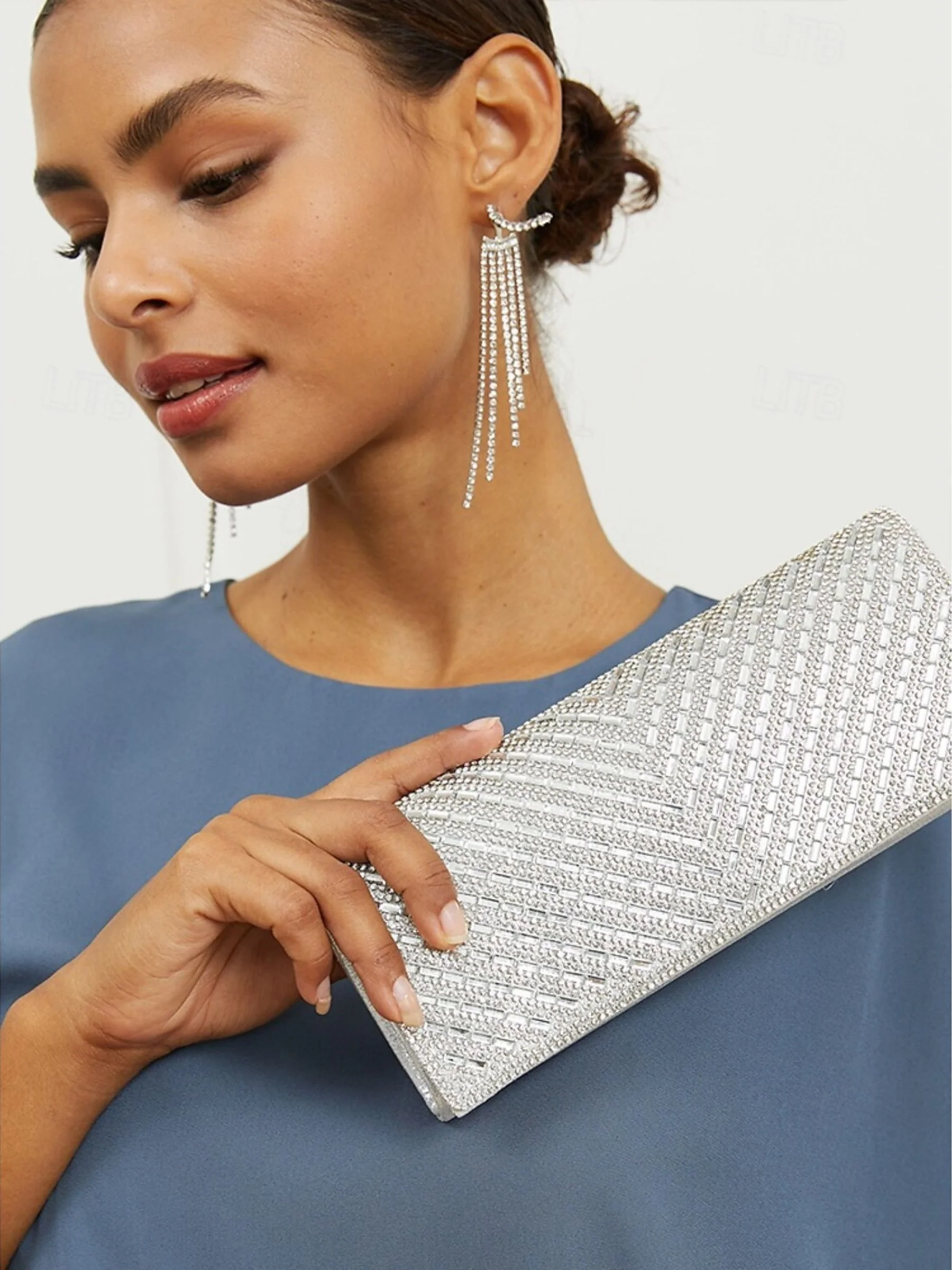 Elegant Luxury Exquisite Tassel Crystal Long Earrings - Image 7