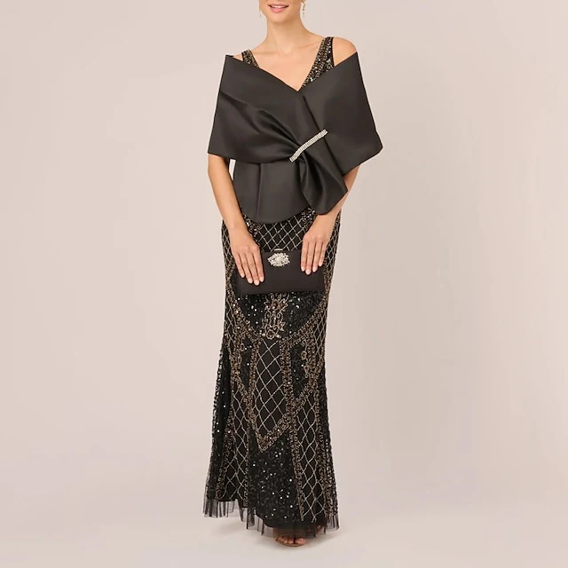 Elegant Pure Sleeveless Satin Wedding Wraps With Crystals - Image 4