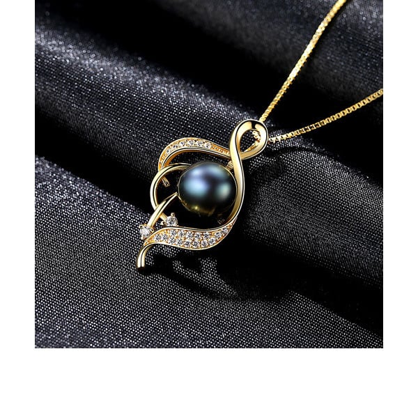 Elegant S925 Sliver Irregular Pearl Pendant Necklaces - Image 2