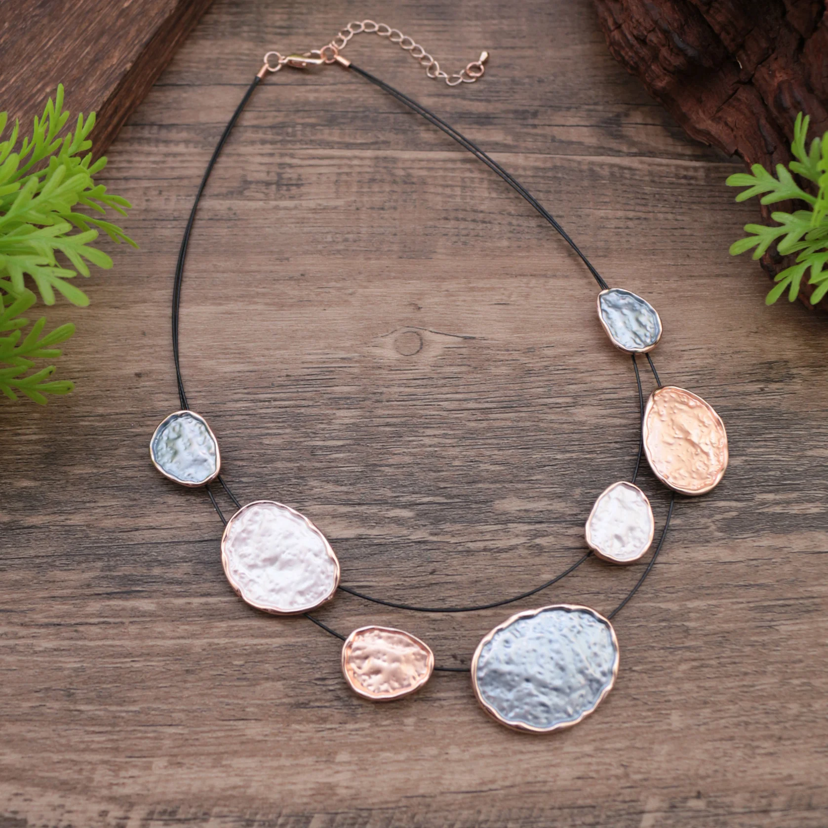 Exaggerated Daily Colorful Irregular Oval Wire Necklace - Image 7