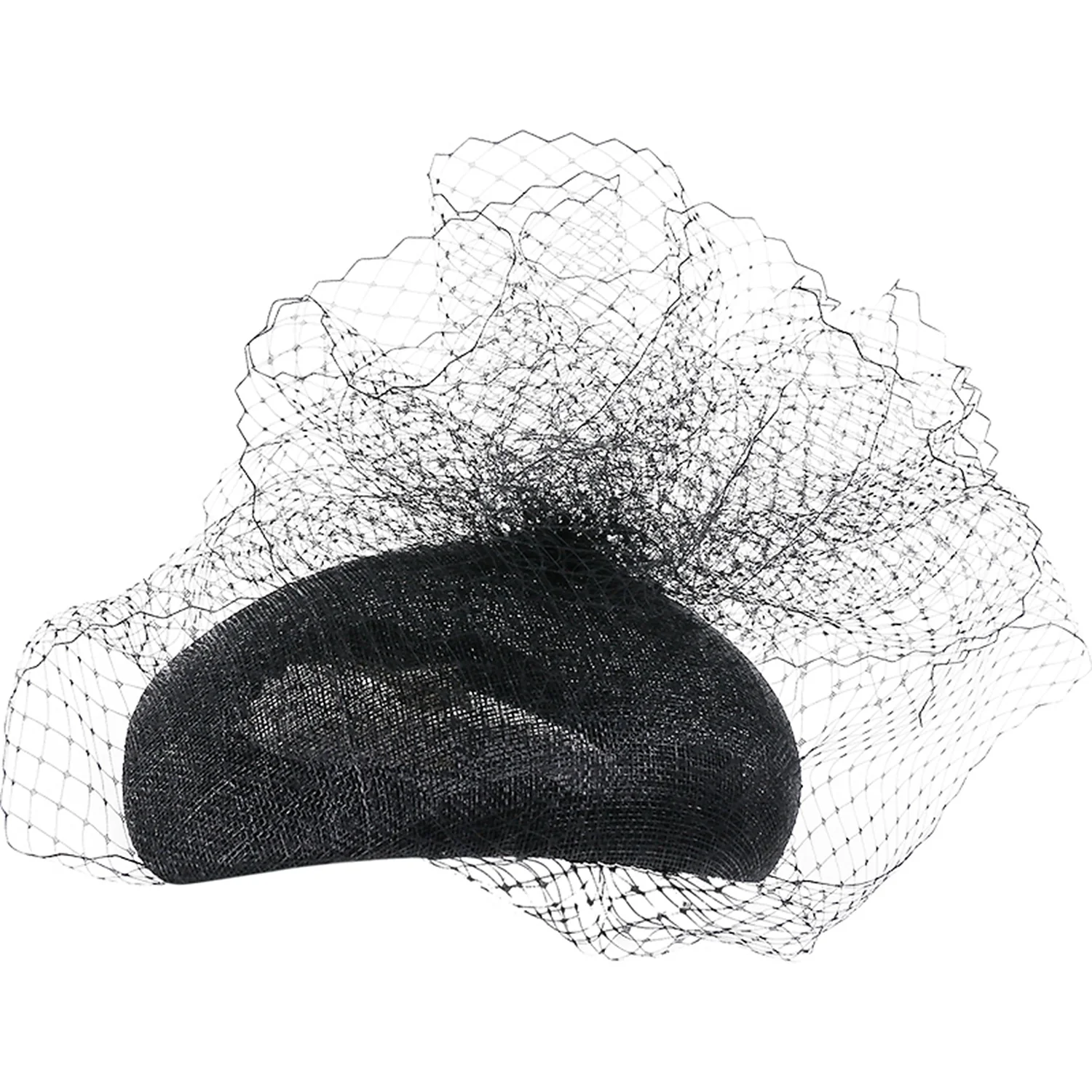 Fascinators Linen Wedding With Flowers Headpiece - Image 8