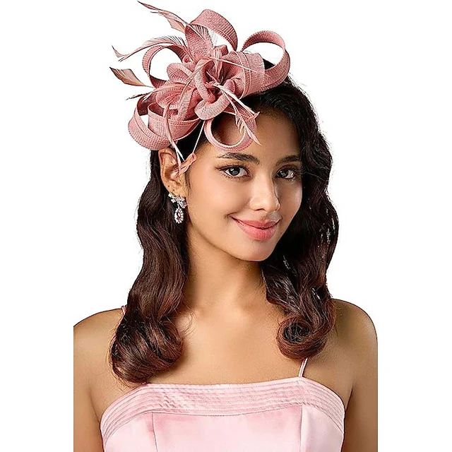 Fascinators Net Classic Wedding With Flower Headpiece - Image 3
