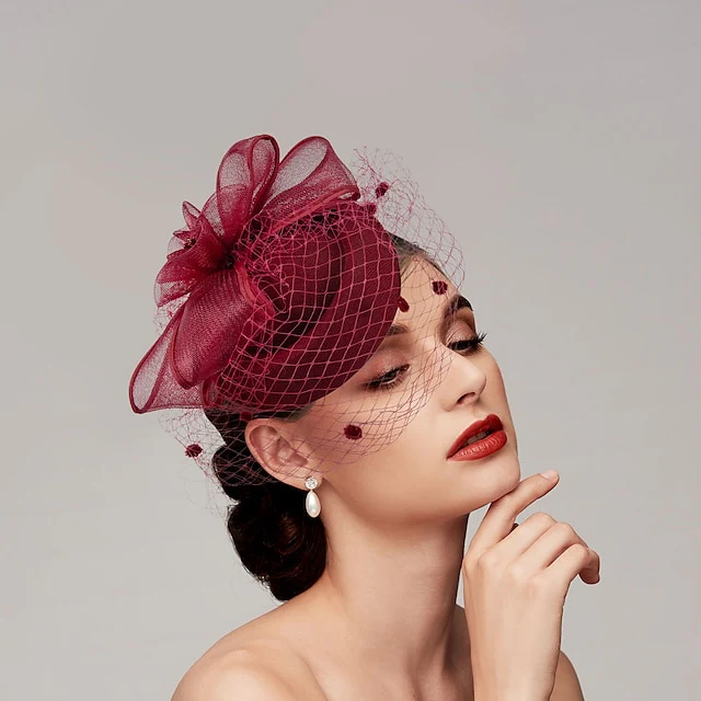 Feathers Net Fascinators Hats Headpiece with Feather / Cap / Flower - Image 7