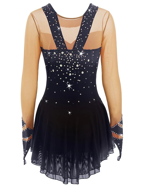 Figure Skating Dancewear Dress Women's Girls' Ice Skating Dress Spandex High Elasticity Skating Figure Skating - Image 3