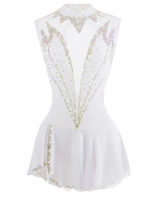Figure Skating Dress Women's Girls' Ice Dancewear High Elasticity Competition Skating Wear Crystal/Rhinestone Ice Skating Figure