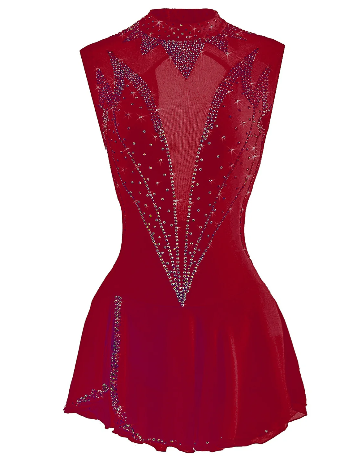Figure Skating Dress Women's Girls' Ice Dancewear High Elasticity Competition Skating Wear Crystal/Rhinestone Ice Skating Figure - Image 4
